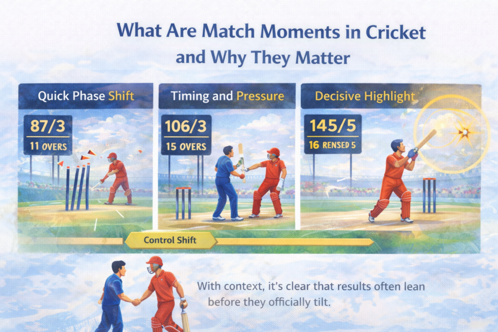 Match Moments in Cricket